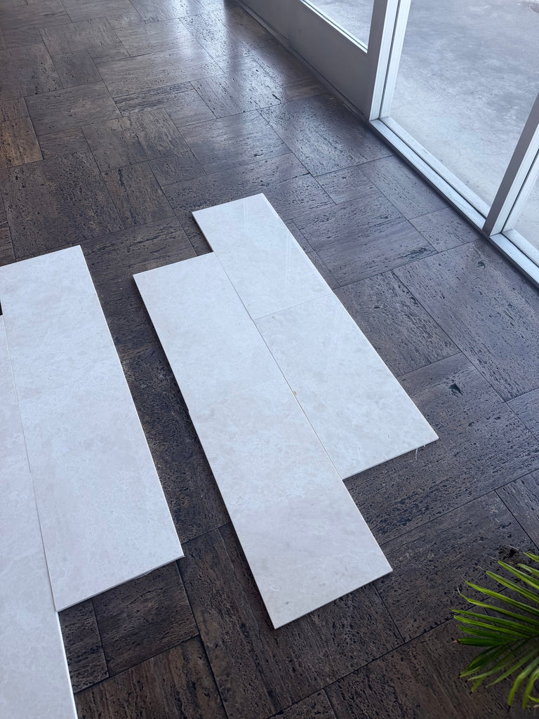 White Pearl Botticino Beige marble 12x24 polished floor tiles