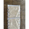 Polished White Pearl Botticino Beige Marble 1x2 Herringbone Mosaic Tile in Packaging