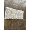 Polished White Pearl Botticino Beige Marble Herringbone Mosaic Tile Coaster Set