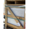 Wooden crate encasing artwork in White Pearl Botticino Beige Marble tile packaging