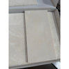 Beige marble effect rectangular tile with subtle veining and polished finish in white pearl botticino beige marble 6x12 size