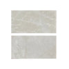 Two rectangular White Pearl and Botticino Beige marble tiles 6X12 polished or honed