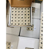 Beige and dark gray marble pinwheel mosaic with basketweave pattern