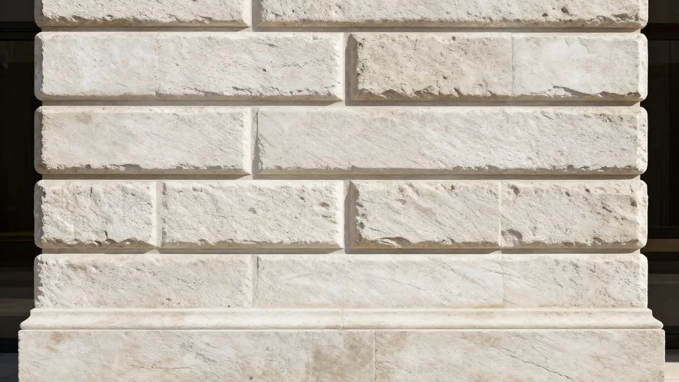 Sketch of white limestone building facade