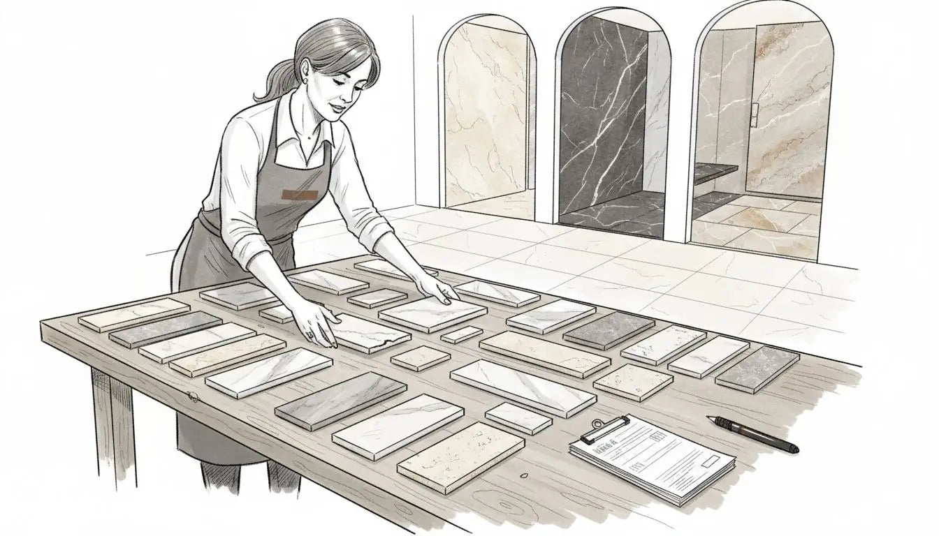 Manager showing subway tile size options