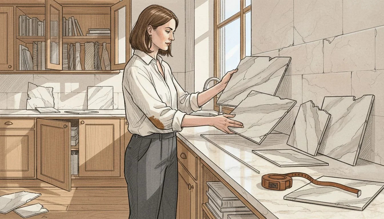 Designer matching marble tile colors