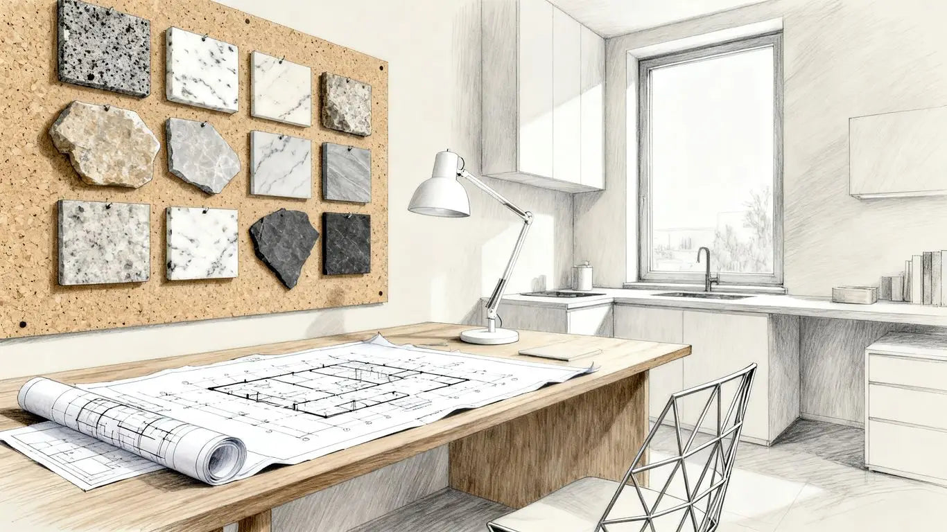 Luxury architectural stone layout display