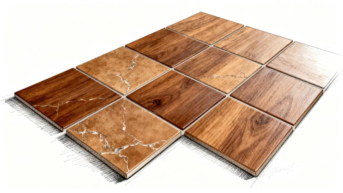 Durable kitchen floor tiles